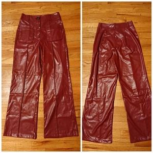 Burgundy Leather Pants